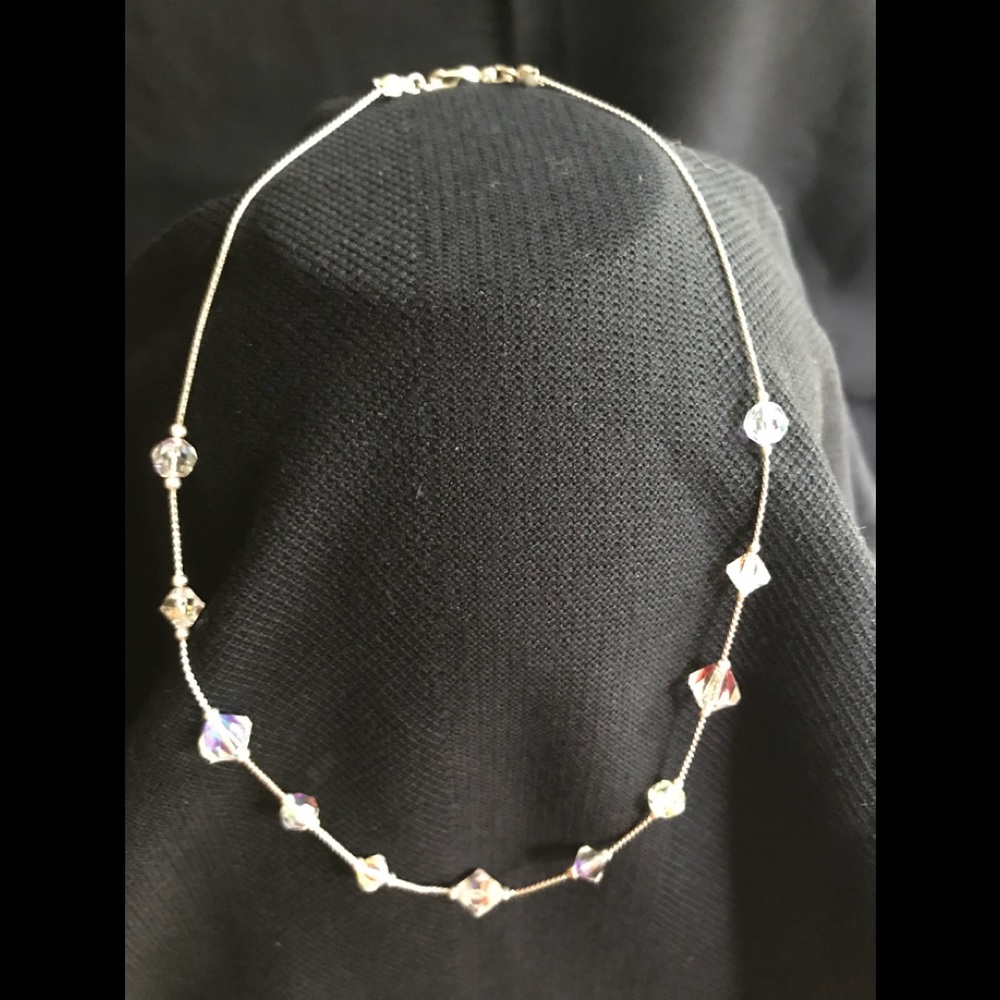 Sterling and Austrian crystal necklace.